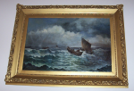 DCP 0083 — For Sale - 19th Century Oil Painting on Canvas - Seascape