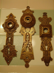 N&B MW & CORBIN PLATES — Brass/Bronze Victorian hardware