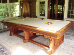 Gothic Pool Table — Nice Unique Gothic Pool Table w/ Matching Cue & Ball Cabinets currently on Ebay
