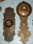 mccc door bell plate & corbin knob — Brass/Bronze Victorian hardware