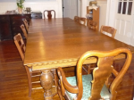 tab6 — Antique American Oak 48 inch Dining Table with 6 Leaves Gloversville NY $1500 