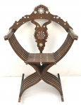 Turkish Savonarola Chair — Victorian "Turkish Corners" and related Middle-Eastern Exotica
